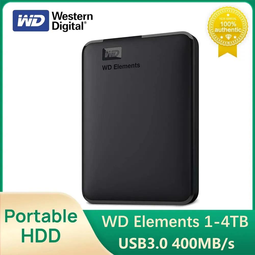   WD Elements ޴  HDD ϵ ũ, ũž PC ƮϿ, 4TB, 2T, 1T, 2.5 ġ, USB3.0